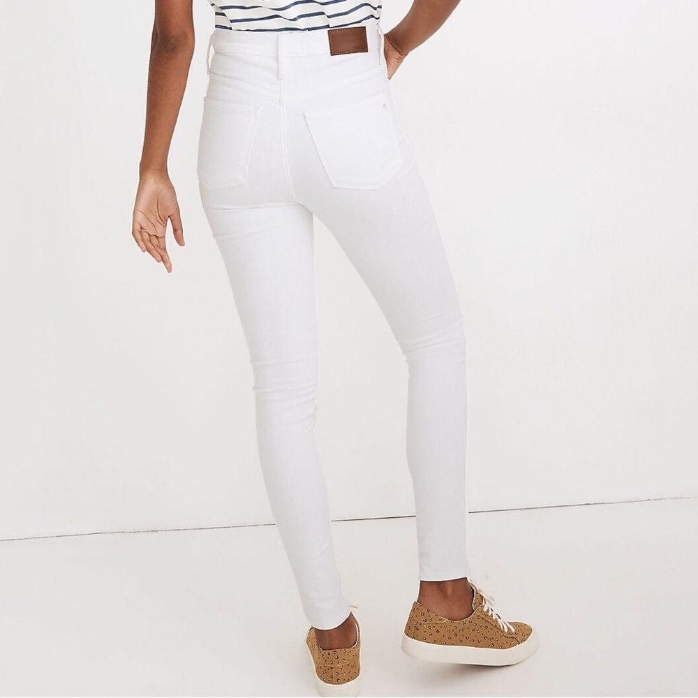 Madewell 10” High Rise Skinny White Jeans High Waist Size 28 - Picture 7 of 14